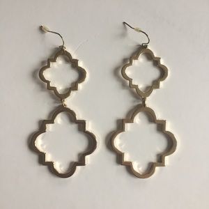 Gold Quatrefoil Statement Earrings